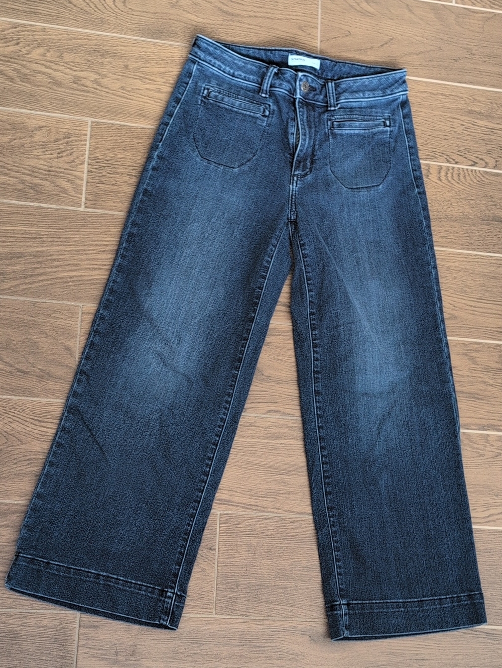 Sonoma Wide Leg Women's Sailor Cropped Jeans - Dark Blue Size 6